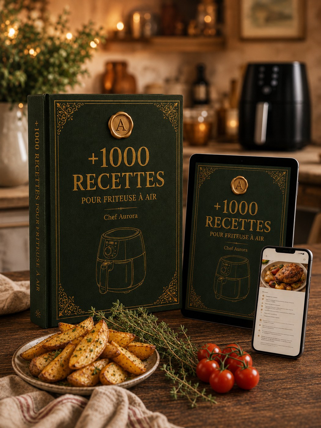 +1000 Recettes pour Friteuse à Air - Chef Aurora