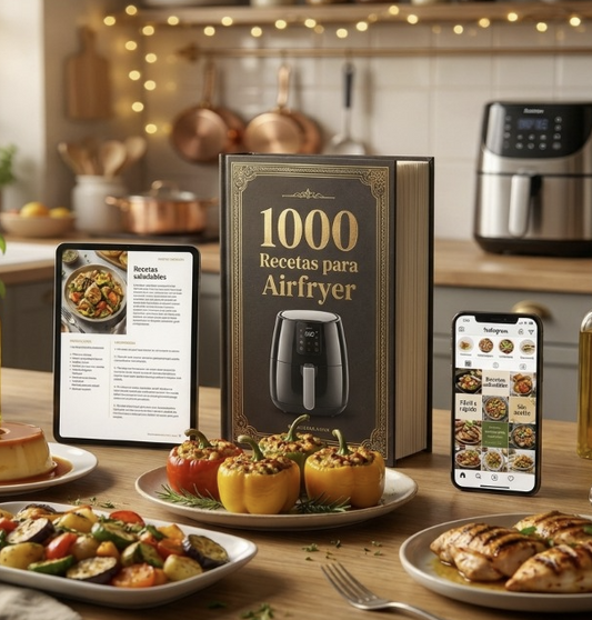 +1000 Recetas Freidora de Aire 100% Saludable