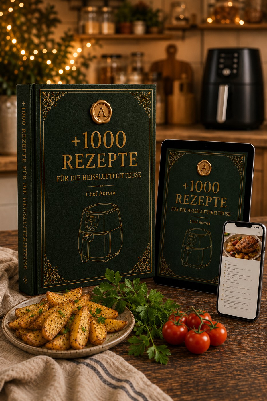 +1000 Rezepte für die Heißluftfritteuse - Chef Aurora